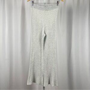Treasure & Bond Medium Wool Blend Wide Leg Flare Ribbed Knit Pants Lounge Boho